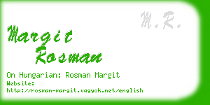 margit rosman business card
